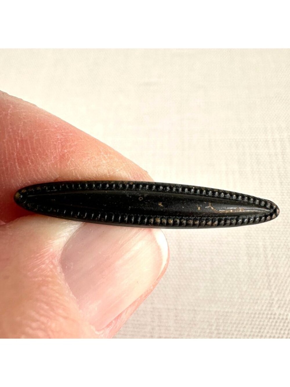 Antique Edwardian Lingerie Bar Pin Patent 1910 Black Finish C Clasp